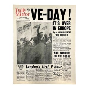 Lot #246: Captain America The First Avenger (2011) Captain America Screen Used Ve Day Newspaper