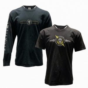 Lot #358: Smallville (2001-2017) Crew Production Worn T-Shirt & Long Sleeve Shirt