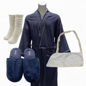 Lot #30: The Iron Claw Mike Von Erich Stanley Simons Screen Worn Robe, Sweat Pants, Socks, Slippers & Arm Sling Ch 18 Sc 111
