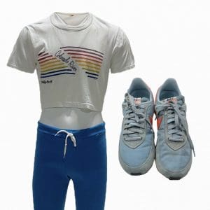 Lot #143: The Iron Claw Kerry Von Erich Jeremy Allen White Screen Worn Shirt, Pants & Sneakers Ch 12 Sc A69