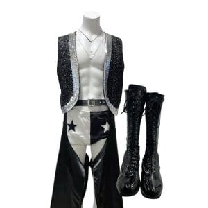 Lot #181: The Iron Claw Terry Gordy / NWA 6 Man Opponent #2 Silas Mason Screen Worn Vest, Shorts, Chaps & Boots Ch 4 Sc 77