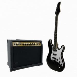 Lot #175: The Iron Claw Mike Von Erich Stanley Simons Screen Used Guitar W/ Strap & Amplifier