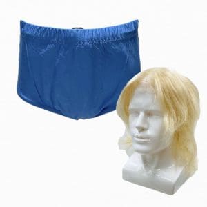 Lot #176: The Iron Claw Ric Flair Screen Worn Stunt Double Wrestling Trunks & Wig