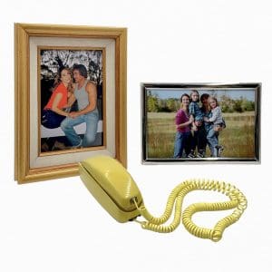 Lot #172: The Iron Claw Kevin Von Erich Zac Efron Screen Used Framed Family Photo, Framed Photo & Landline Phone